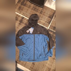 Men's Blue and Black Hooded Jacket.  Gerry